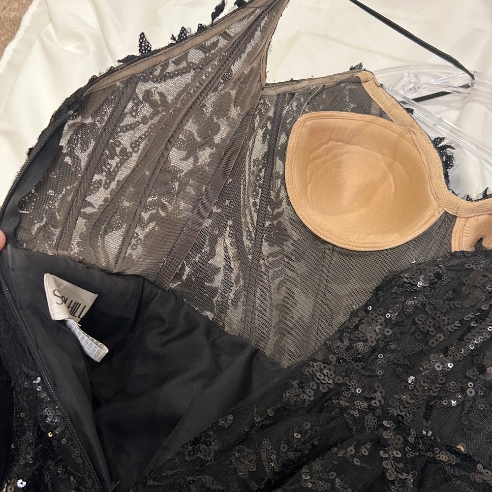 Sherri Hill Black Party dress.  Size 4, like new! - Picture 7 of 12